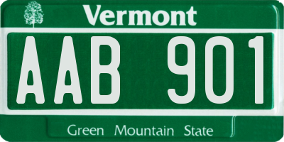 VT license plate AAB901