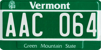 VT license plate AAC064