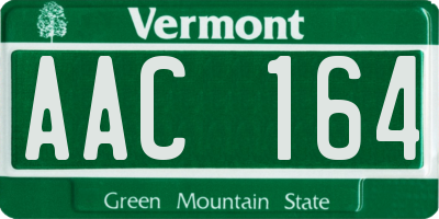 VT license plate AAC164