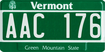 VT license plate AAC176