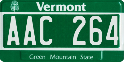 VT license plate AAC264