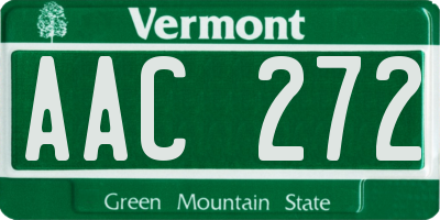 VT license plate AAC272