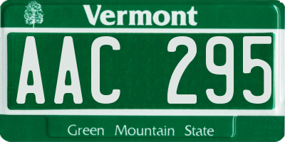 VT license plate AAC295