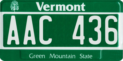 VT license plate AAC436