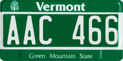 VT license plate AAC466