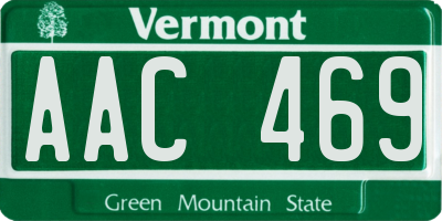 VT license plate AAC469