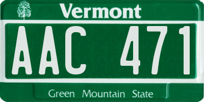 VT license plate AAC471