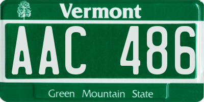 VT license plate AAC486