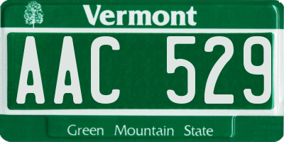VT license plate AAC529