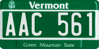 VT license plate AAC561