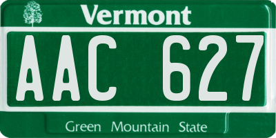 VT license plate AAC627