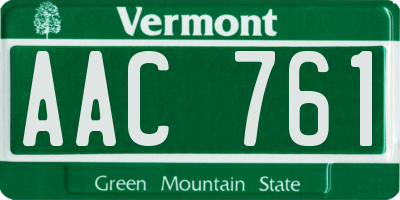 VT license plate AAC761