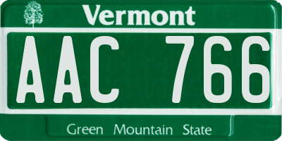 VT license plate AAC766