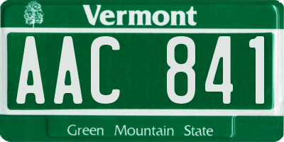 VT license plate AAC841