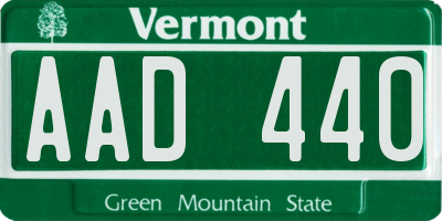 VT license plate AAD440