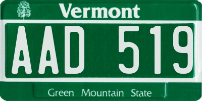 VT license plate AAD519