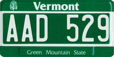 VT license plate AAD529