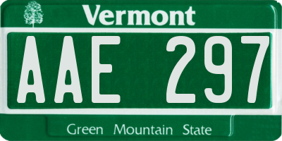 VT license plate AAE297