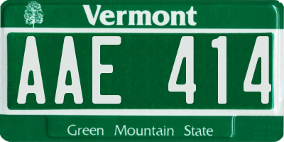 VT license plate AAE414