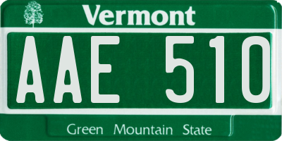 VT license plate AAE510