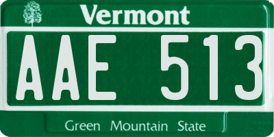 VT license plate AAE513