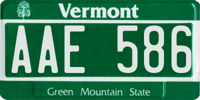 VT license plate AAE586