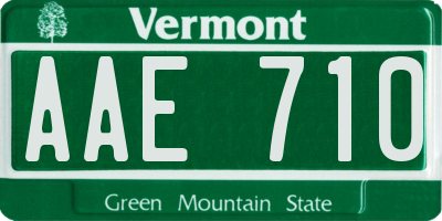 VT license plate AAE710