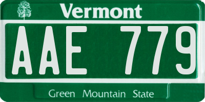 VT license plate AAE779