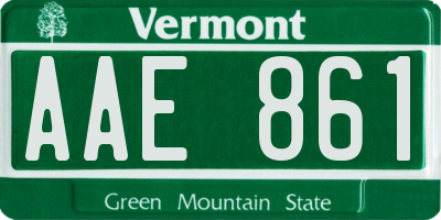 VT license plate AAE861