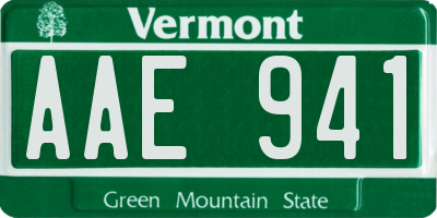 VT license plate AAE941