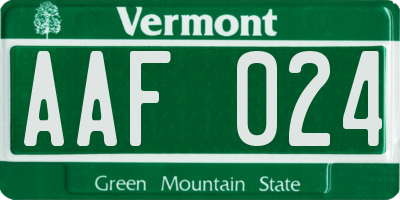 VT license plate AAF024