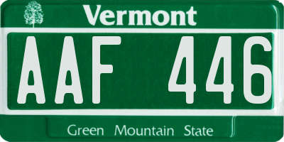 VT license plate AAF446