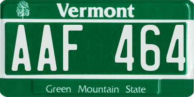 VT license plate AAF464