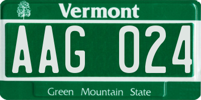 VT license plate AAG024