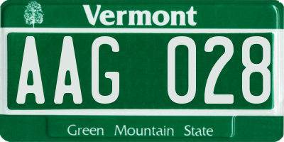 VT license plate AAG028