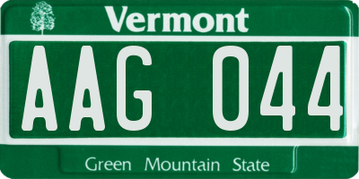 VT license plate AAG044