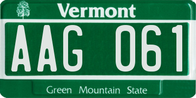 VT license plate AAG061