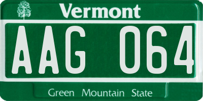 VT license plate AAG064