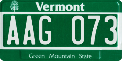 VT license plate AAG073