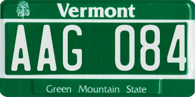 VT license plate AAG084