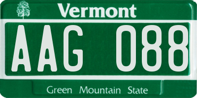 VT license plate AAG088