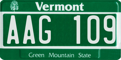 VT license plate AAG109