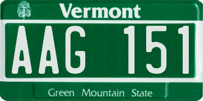 VT license plate AAG151