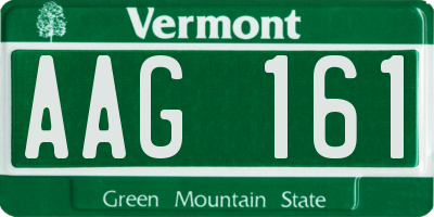 VT license plate AAG161