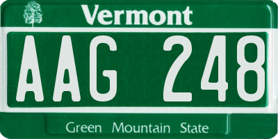 VT license plate AAG248