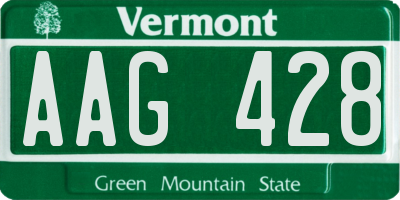 VT license plate AAG428