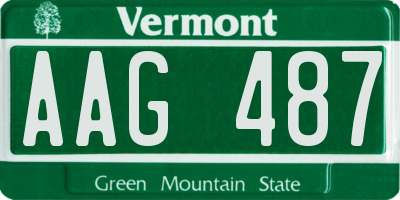 VT license plate AAG487