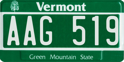 VT license plate AAG519