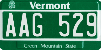 VT license plate AAG529