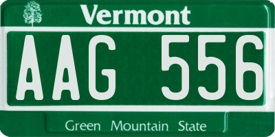 VT license plate AAG556
